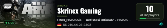 Skrinex Gaming live status badge
