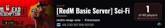 [RedM Basic Server] Sci-Fi live status badge