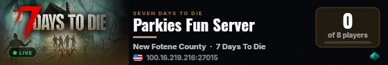 Parkies Fun Server live status badge