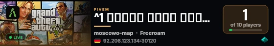 ^1 رول بلاي مقاطعة موسكو | سيرفر حياة واقعية عربي | تفعيل فوري بدون مقابلات  | Moscow County Roleplay ⚡⚡⚡ ^1 live status badge