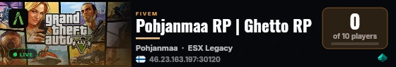 Pohjanmaa RP | Ghetto RP live status badge