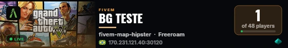 BG TESTE live status badge