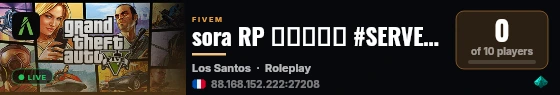 sora RP ▬▬▬↭🡺 #SERVEUR↭FUN 🡸↭▬▬▬ 💜 live status badge