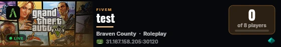 test live status badge