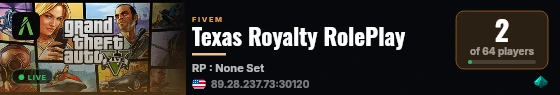 Texas Royalty RolePlay live status badge