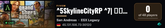 ^5SkylineCityRP ^7| 𝐖𝐨𝐜𝐡𝐞𝐧𝐞𝐧𝐝-𝐄𝐯𝐞𝐧𝐭  live status badge