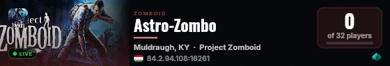 Astro-Zombo live status badge
