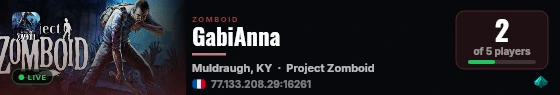 GabiAnna live status badge