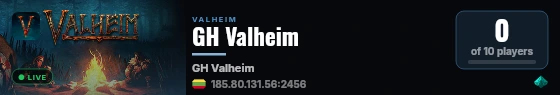 GH Valheim live status badge
