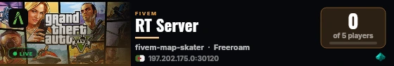 RT Server live status badge