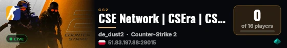 CSE Network | CSEra | CS2 | DEV live status badge
