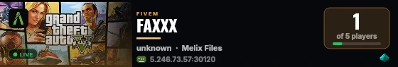 FAXXX live status badge