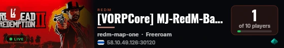 [VORPCore] MJ-RedM-BaseRP-20k live status badge