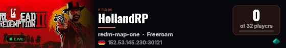 HollandRP live status badge