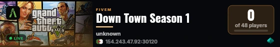 Down Town Season 1 live status badge