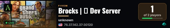 Brocks | ⚠️ Dev Server live status badge