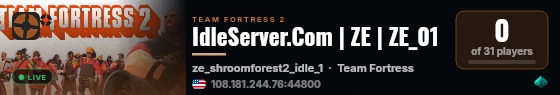 IdleServer.Com | ZE | ZE_01 live status badge