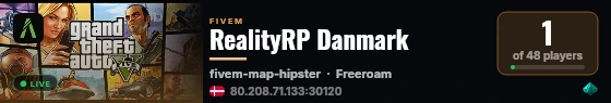 RealityRP Danmark live status badge