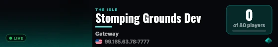 Stomping Grounds Dev live status badge