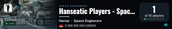 Hanseatic Players - Space Engineers live status badge