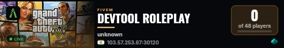 DEVTOOL ROLEPLAY live status badge