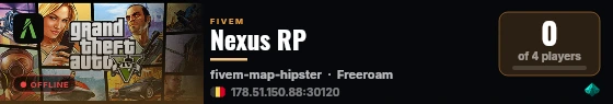 Nexus RP live status badge