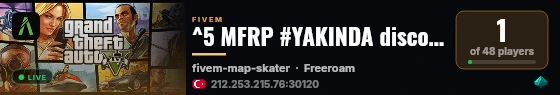 ^5 MFRP #YAKINDA discord.gg/mnrp live status badge
