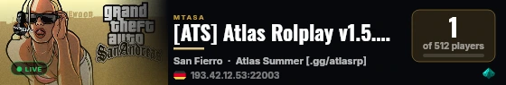 [ATS] Atlas Rolplay v1.5.6 - اطلس رول بلاي حياة واقعية [Chapter 2] live status badge