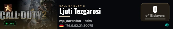 Ljuti Tezgarosi live status badge
