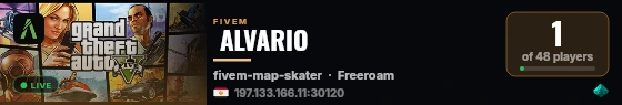  ALVARIO live status badge