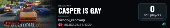 CASPER IS GAY live status badge
