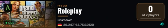 Roleplay live status badge