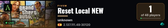 Reset Local NEW live status badge