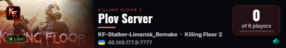 Plov Server live status badge