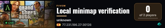 Local minimap verification live status badge