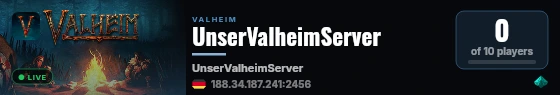 UnserValheimServer live status badge