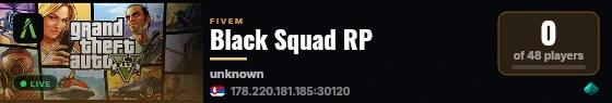 Black Squad RP live status badge