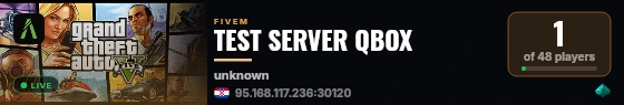 TEST SERVER QBOX live status badge