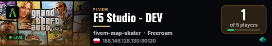 F5 Studio - DEV live status badge