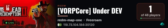 [VORPCore] Under DEV live status badge