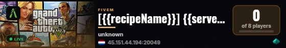 [{{recipeName}}] {{serverName}} live status badge