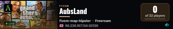 AubsLand live status badge