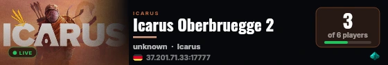 Icarus Oberbruegge 2 live status badge