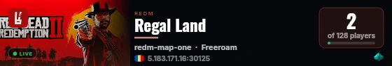 Regal Land live status badge