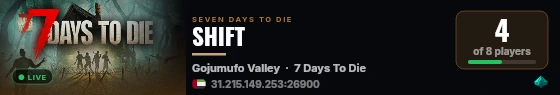 SHIFT live status badge