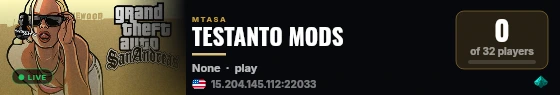 TESTANTO MODS live status badge
