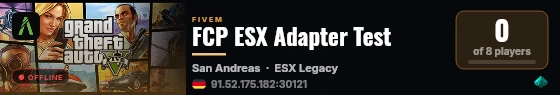 FCP ESX Adapter Test live status badge
