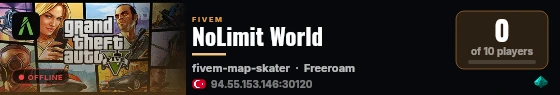 NoLimit World live status badge