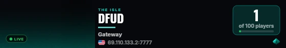 DFUD live status badge