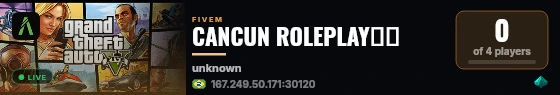 CANCUN ROLEPLAY🌈🌈 live status badge